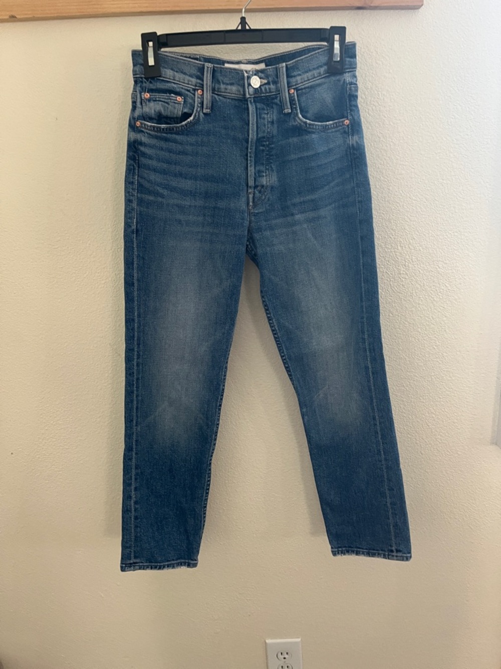 MOTHER Straight Running with Scissors wash - Blue Denim Jeans